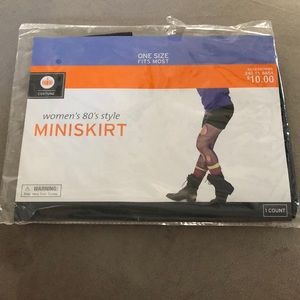 80's‎ Style Skirt Women's One Size Black Mini Halloween Costume